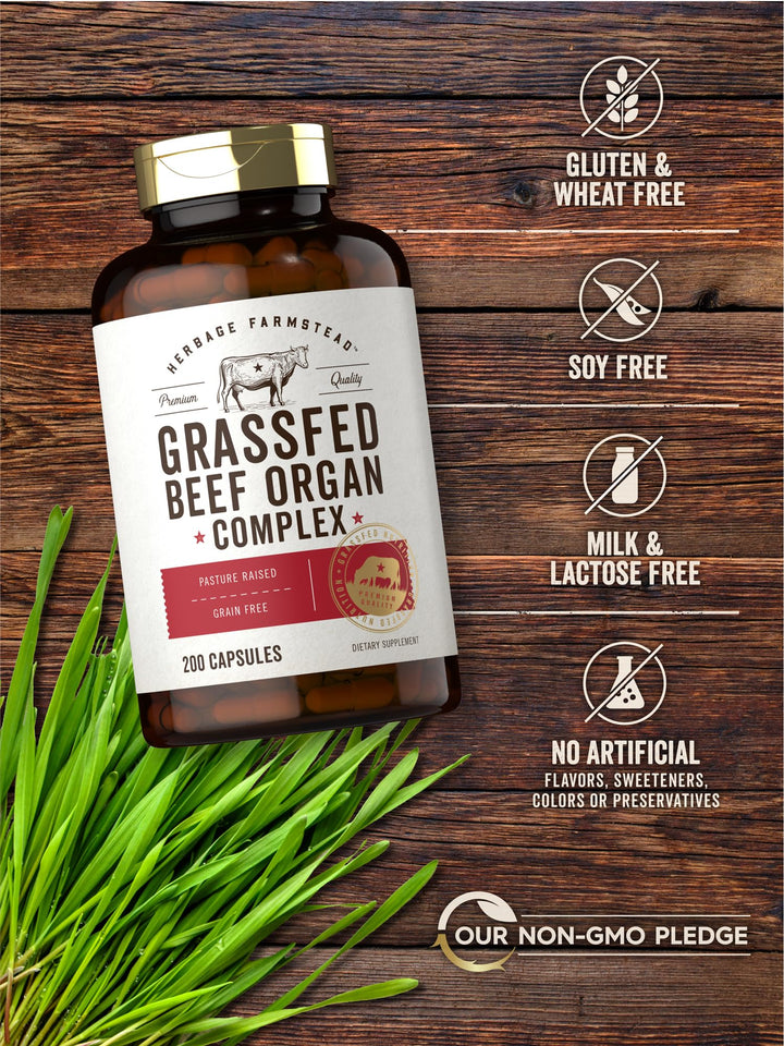 Carlyle Grass Fed Beef Organ Complex, 200 Count
