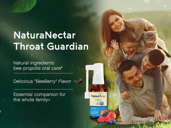 NaturaNectar Bee Propolis Throat Spray, Honey Bee Berry, 1.06 fl oz
