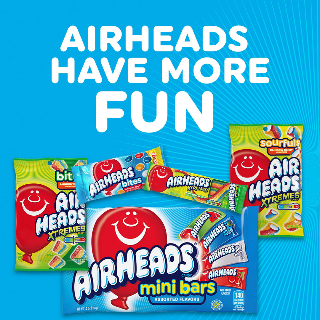Airheads Candy Bars, Variety, 60 Count