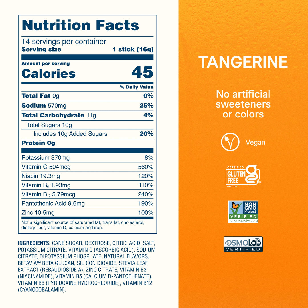 Liquid I.V. Hydration Multiplier Plus Immune Support, Fresh Tangerine, 14 Count