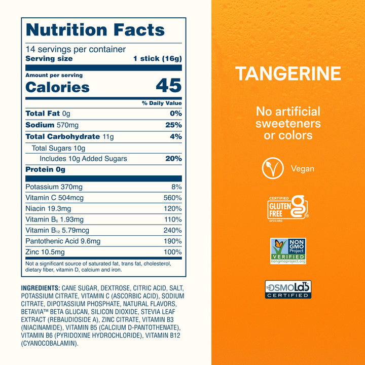 Liquid I.V. Hydration Multiplier Plus Immune Support, Fresh Tangerine, 14 Count