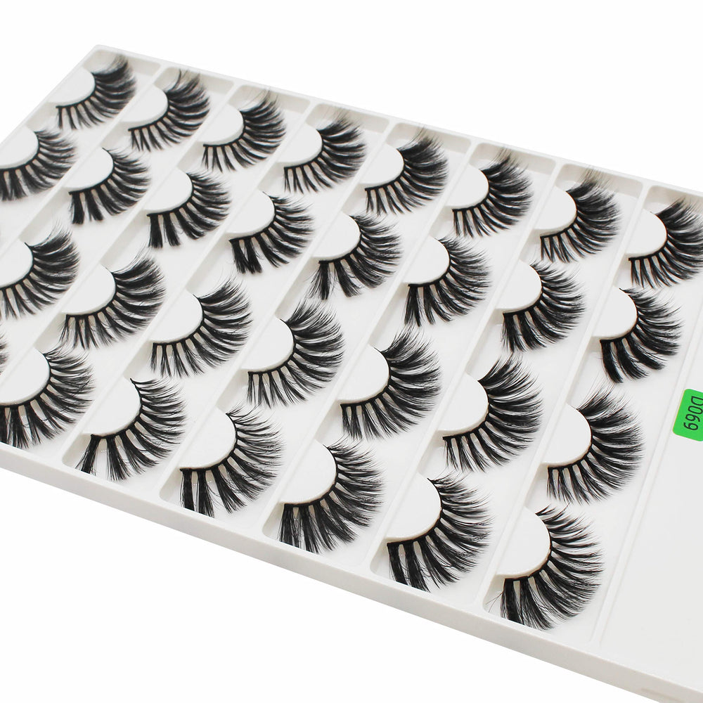 Vayator 3D Mink False Eyelashes, D069, 16 Pairs