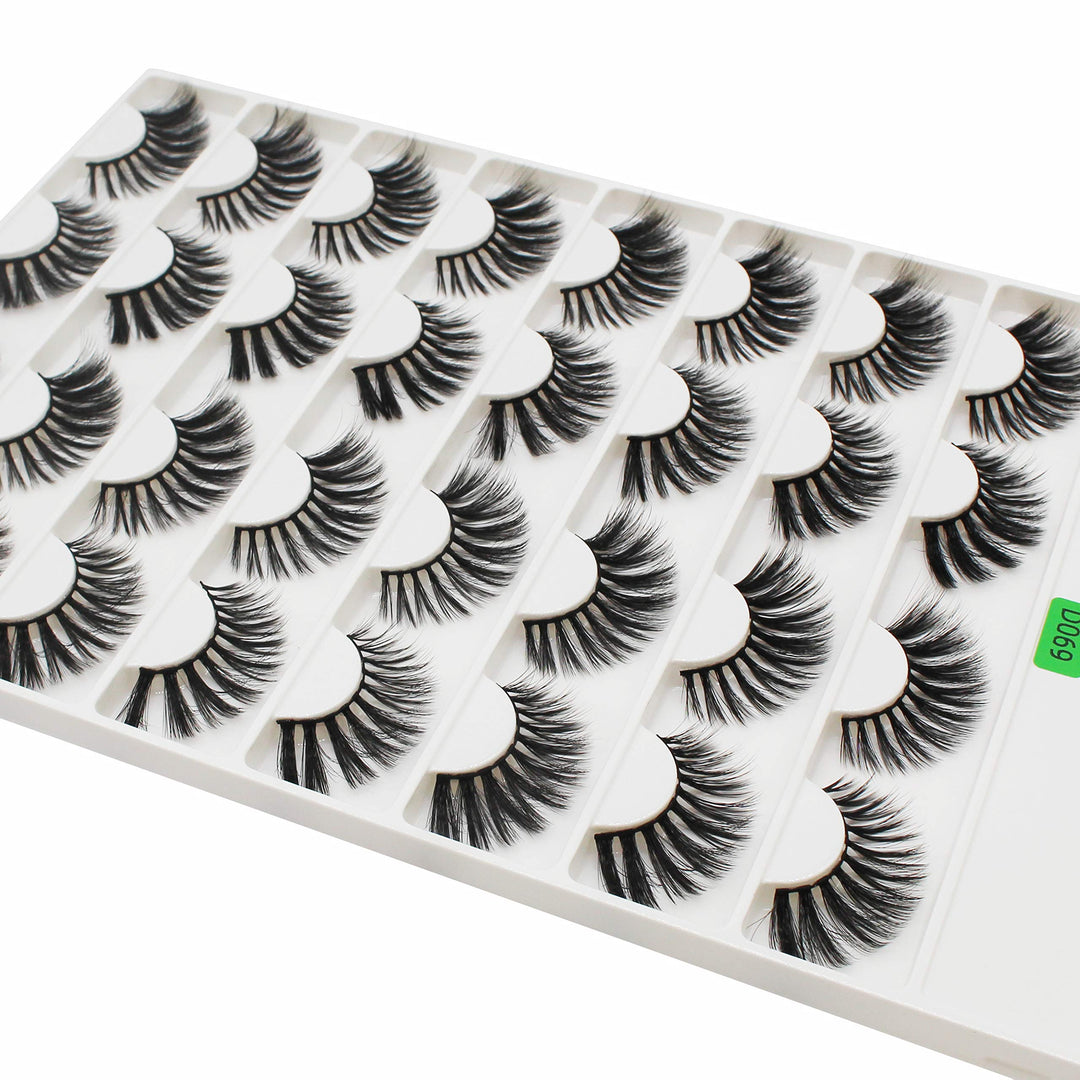Vayator 3D Mink False Eyelashes, D069, 16 Pairs