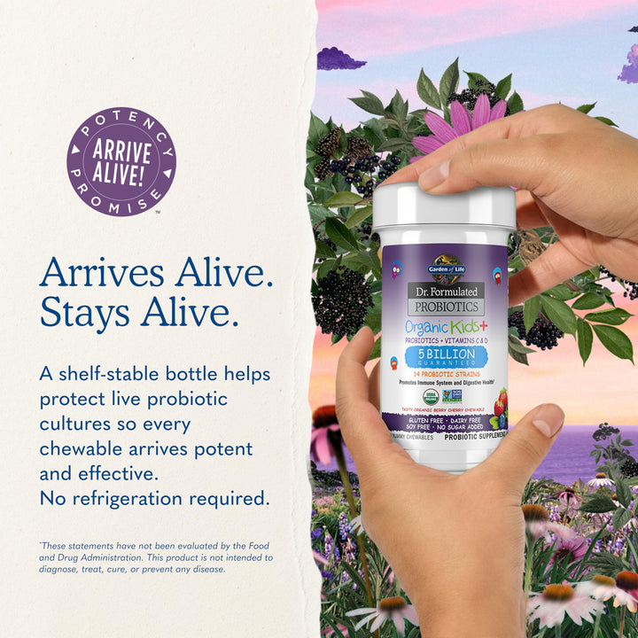 Garden of Life Dr. Formulated Kids+ Probiotic, Berry Cherry