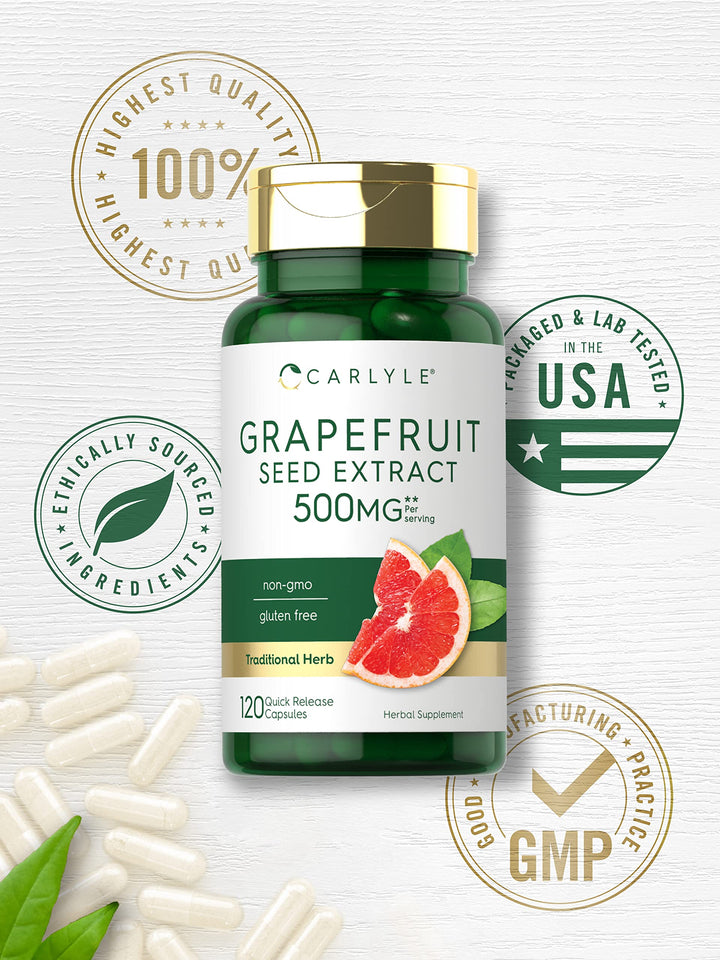 Carlyle Grapefruit Seed Extract, 500 mg, 120 Count