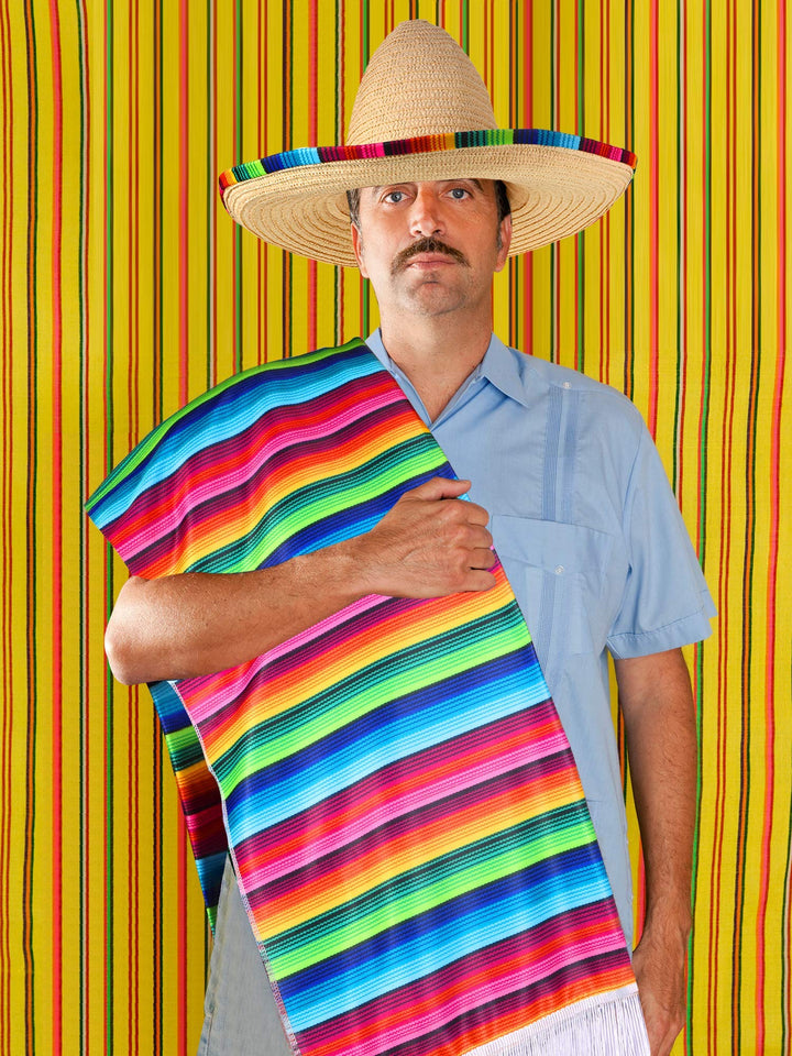 SATINIOR Mexican Costume Set, Sombrero and Serape
