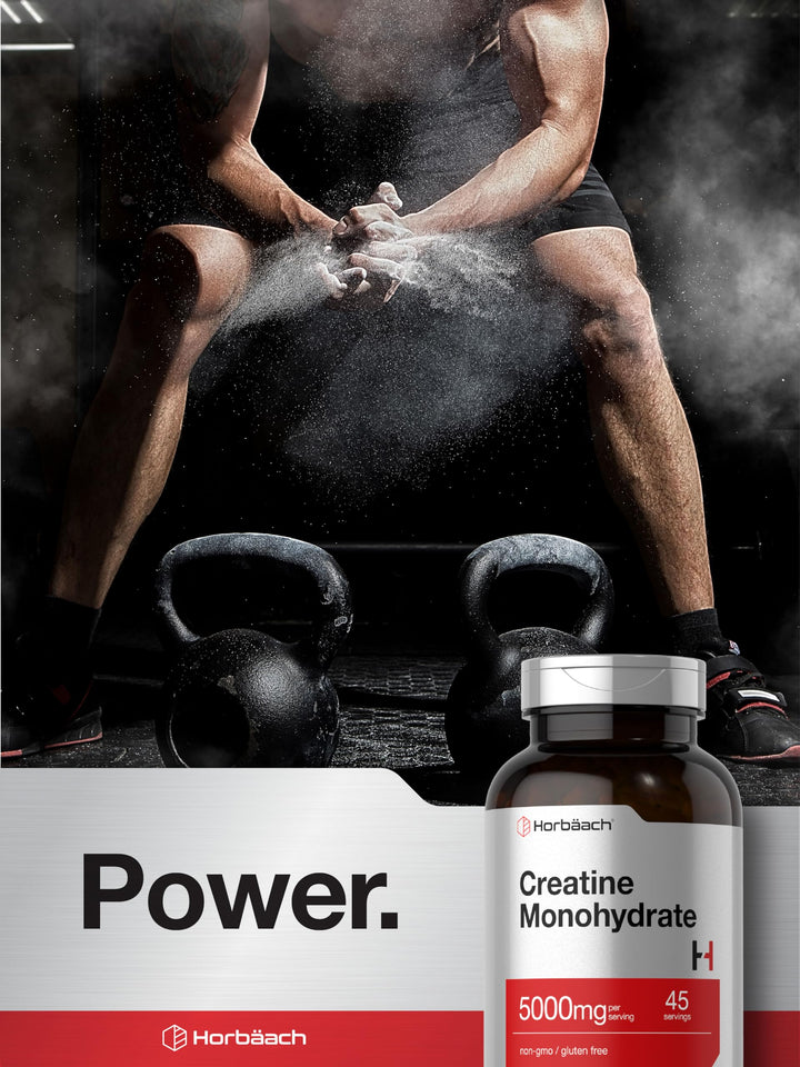 Horbäach Creatine Monohydrate Capsules, 5 g, 225 Count