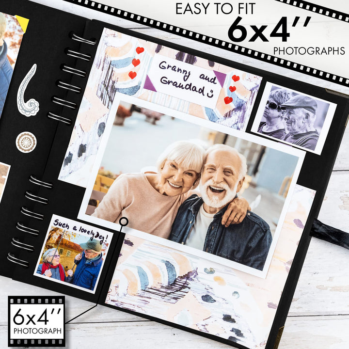 Bstorify Square Scrapbook Photo Album, 60 Pages, 21 x 21 cm