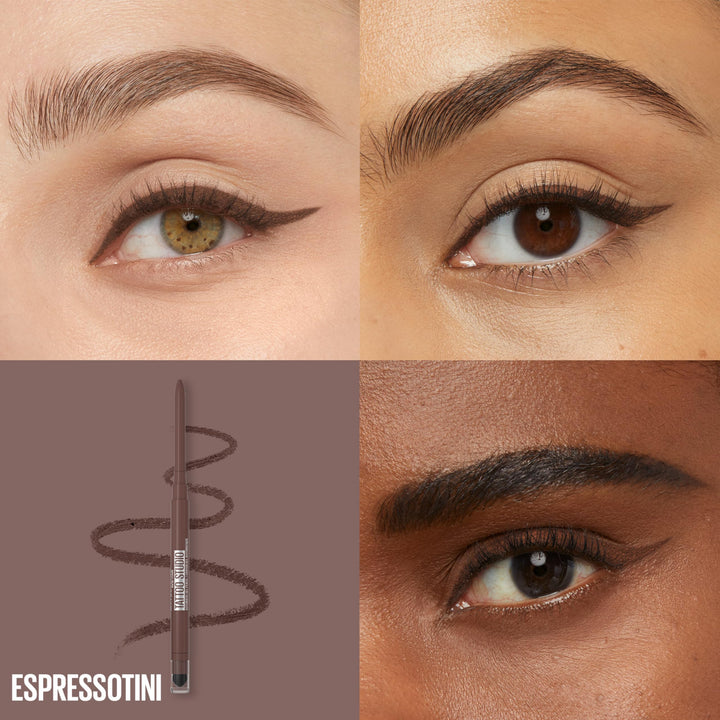 Maybelline Tattoo Studio Automatic Gel Pencil Waterproof Eyeliner, Expressotini Smokey Brown