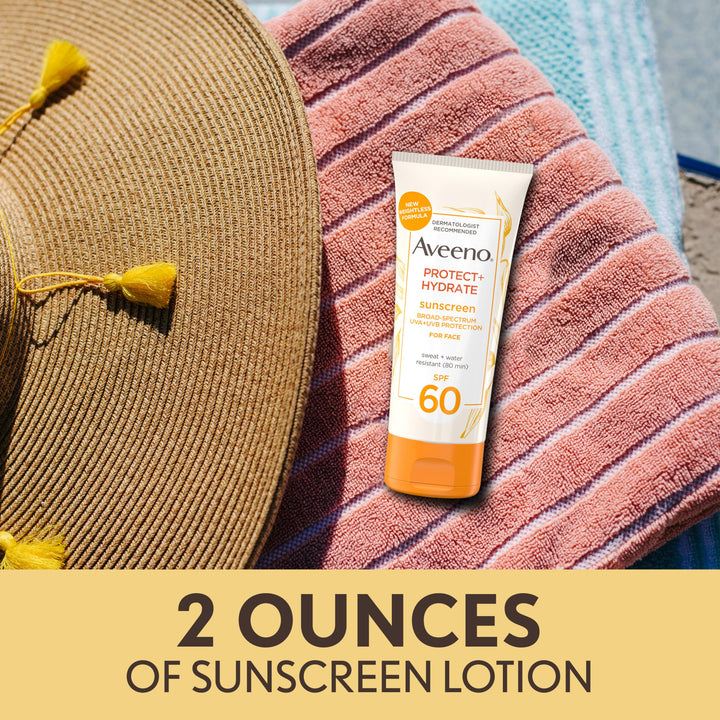 Aveeno Protect & Hydrate Moisturizing Face Sunscreen Lotion, SPF 60