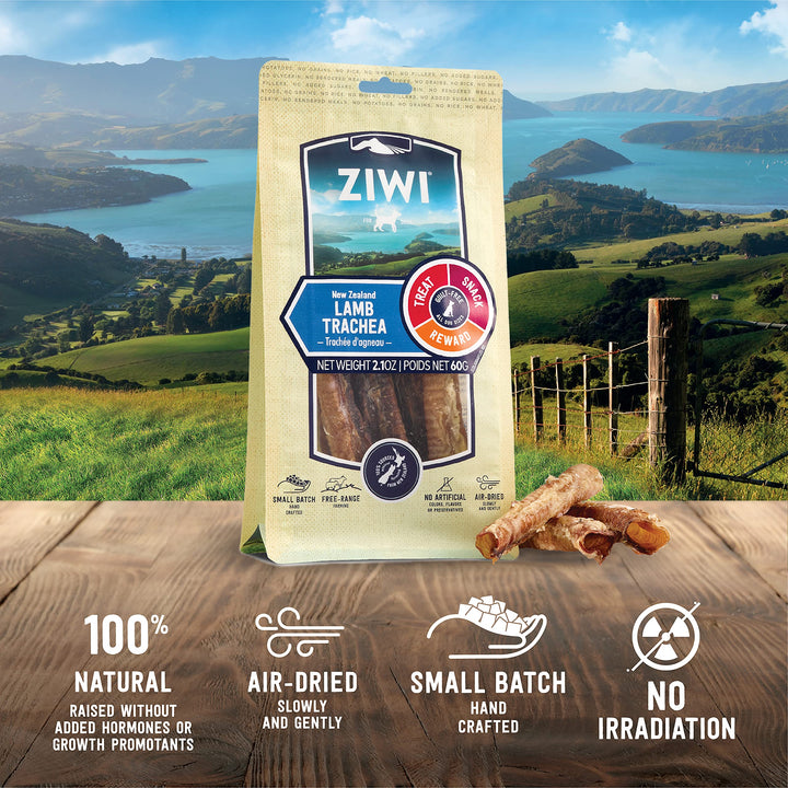 ZIWI Peak Dog Chews And Treats, Lamb Trachea, 60 g