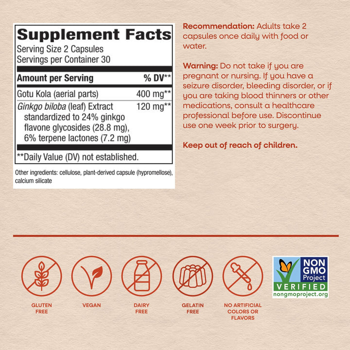 Nature's Way Ginkgo, 60 Count