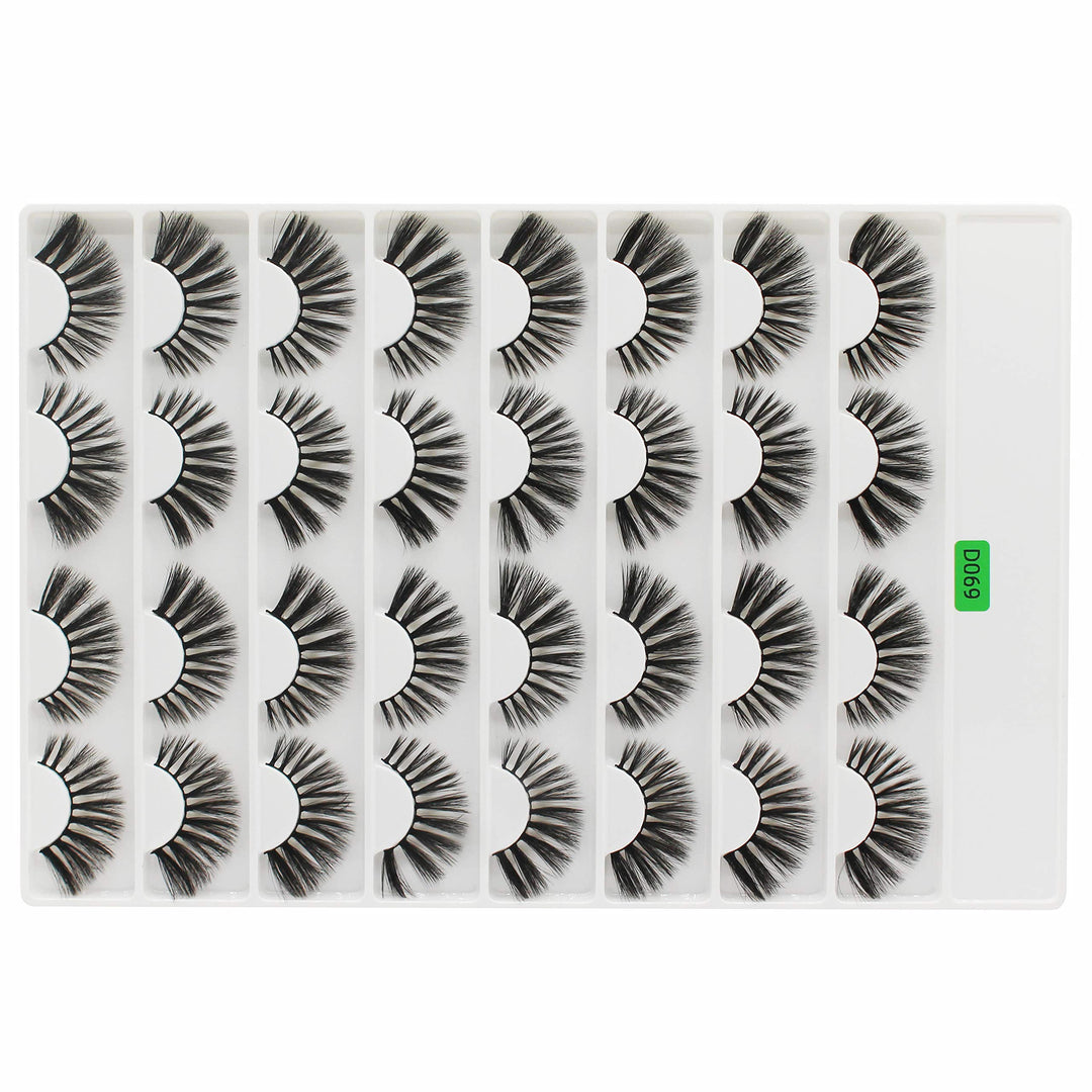 Vayator 3D Mink False Eyelashes, D069, 16 Pairs