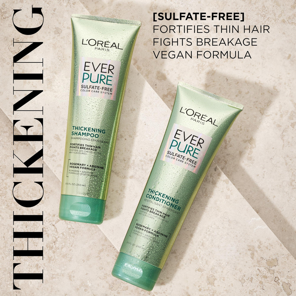 L'OREAL PARIS EverStrong Thickening Sulfate Free Shampoo and Conditioner Kit, 8.5 fl oz