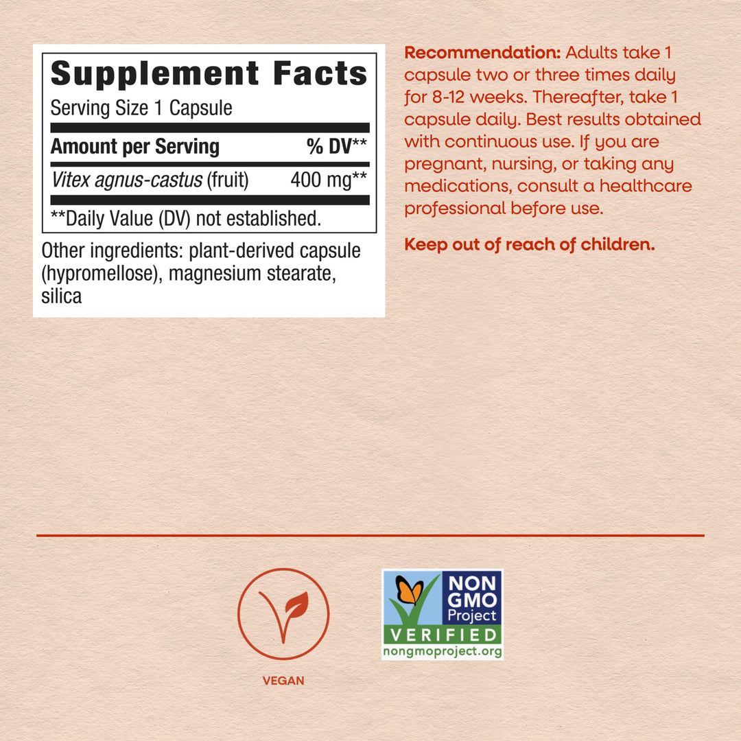 Nature's Way Vitex Fruit Capsules, 320 Count