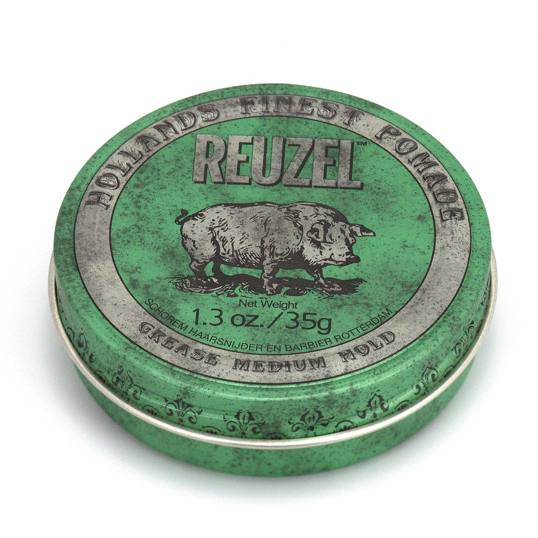 REUZEL Green Grease Pomade, Medium Hold, Medium Shine