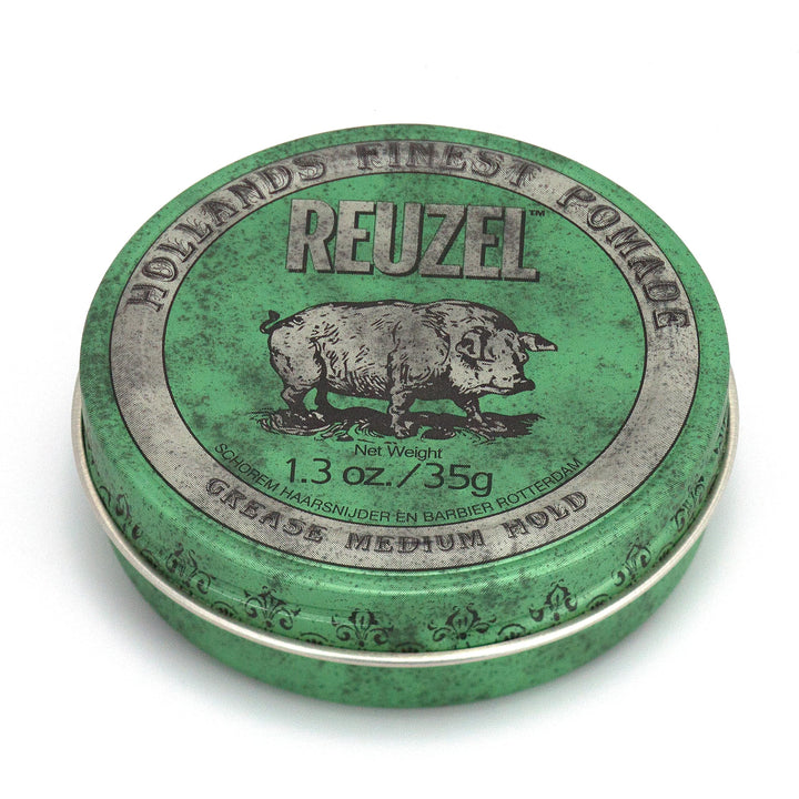 REUZEL Green Grease Pomade, Medium Hold, Medium Shine