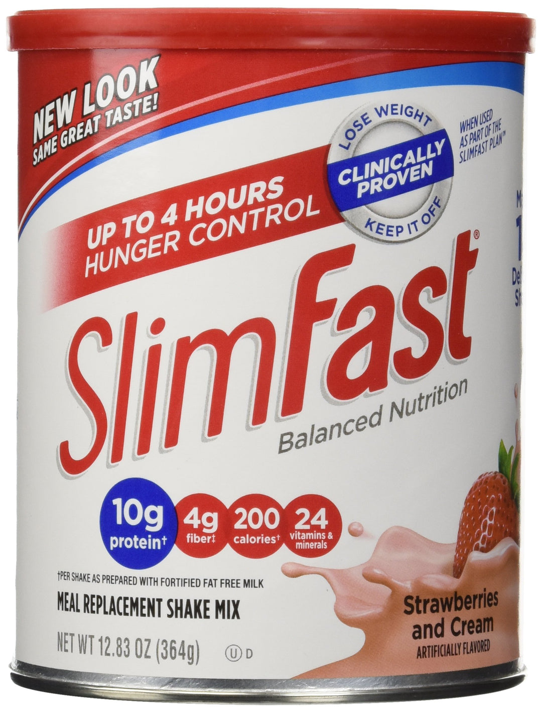 SlimFast Meal Replacement Powder, Strawberries & Cream, 14 Servings