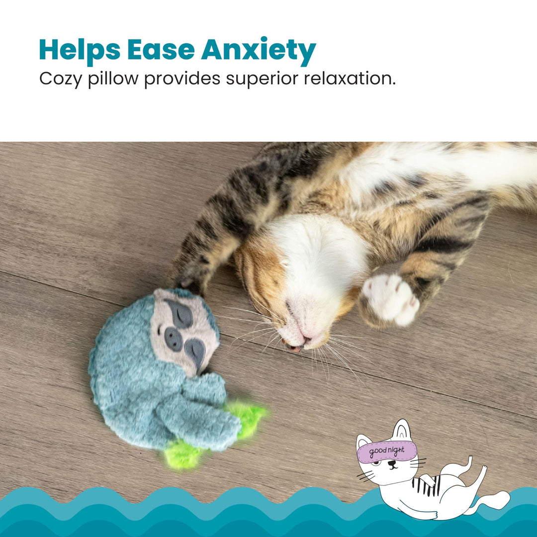 Catstages Purr Pillow Snoozin Sloth Cat Toy, Green