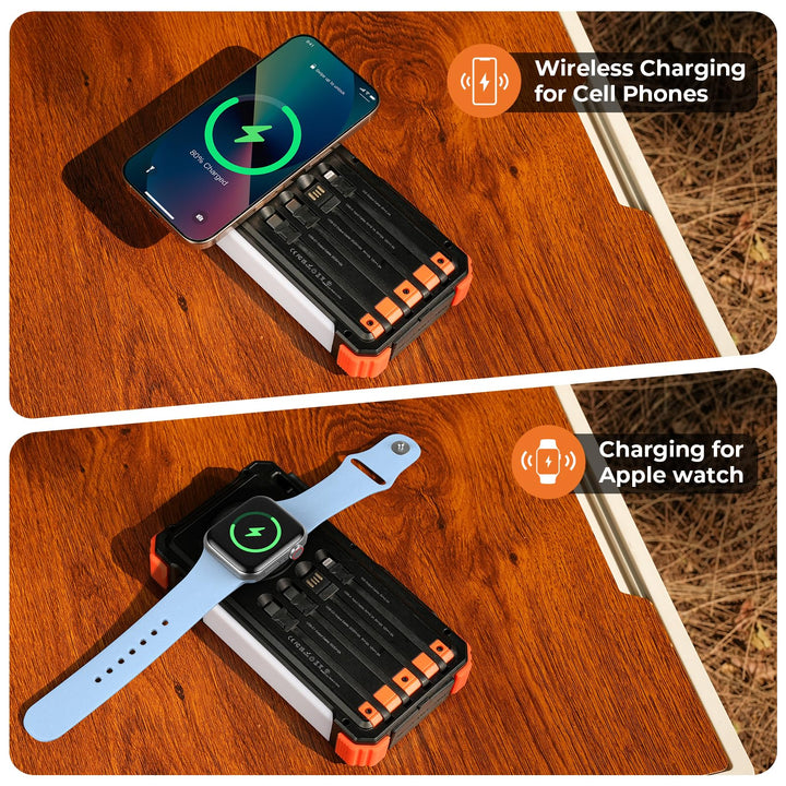 BLAVOR Solar Power Bank, Wireless Charger, 20000mAh