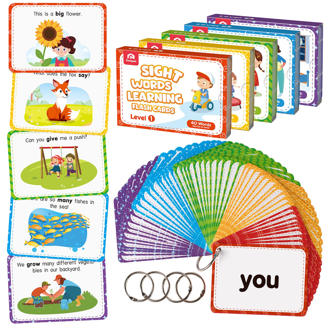 Coogam Sight Words Educational Flashcards, 220 Count
