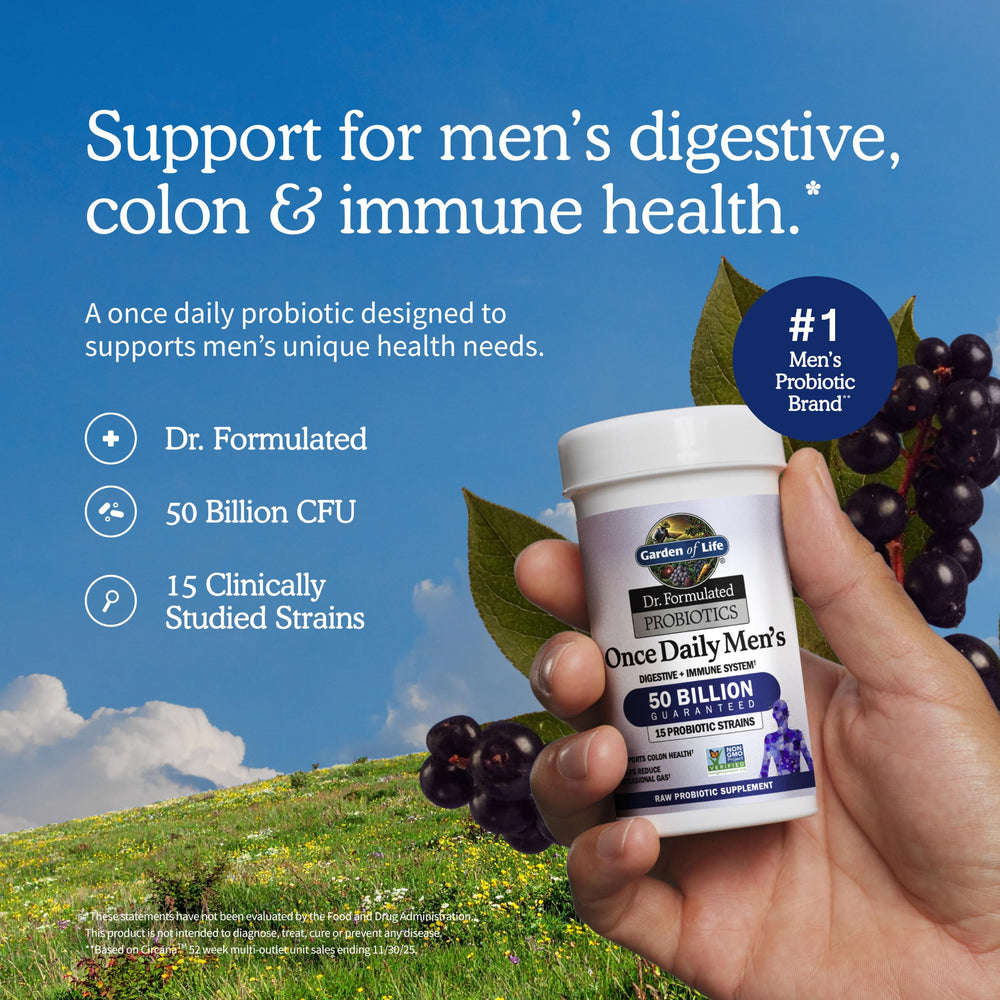 Garden of Life Dr. Formulated Probiotics for Men, 50 Billion CFU, 30 Count