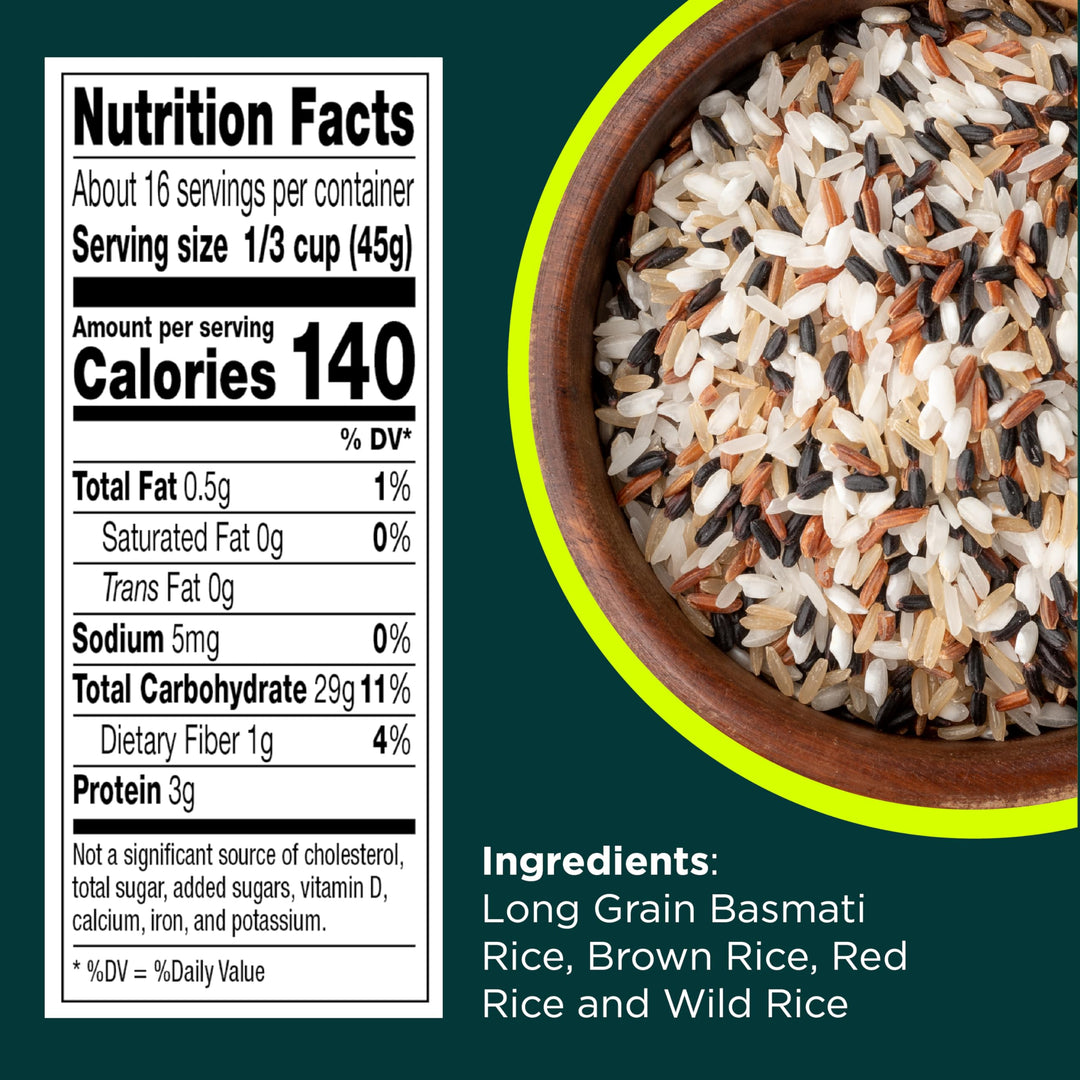 RiceSelect Royal Blend Rice, Texmati White Brown Wild Red, 21 oz