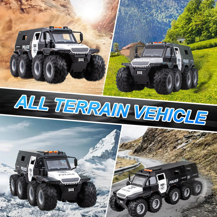 i diy Police Car Toy, 8x8, Military Policeman & Dog