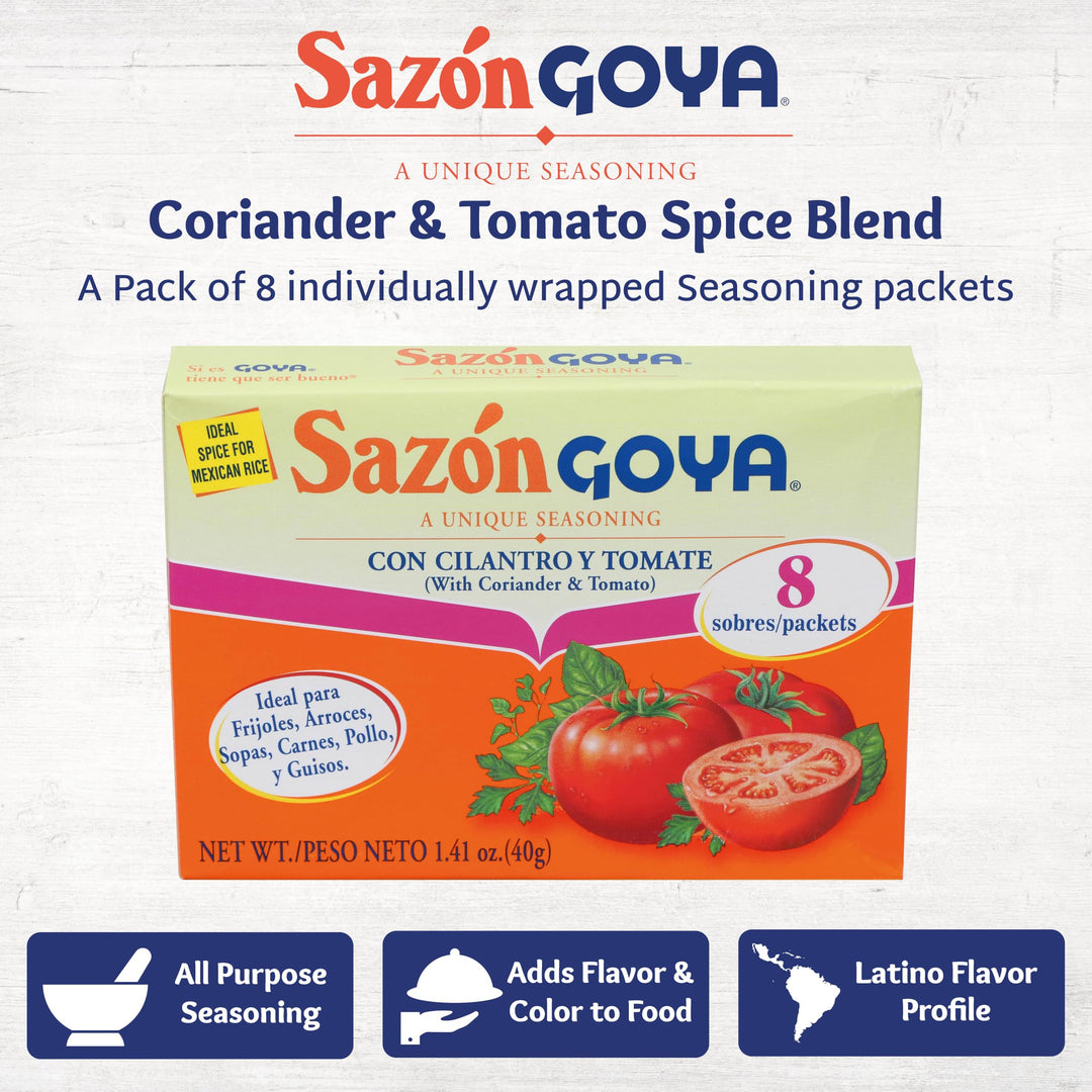Goya Sazon Seasoning, Tomato, 1.41 oz