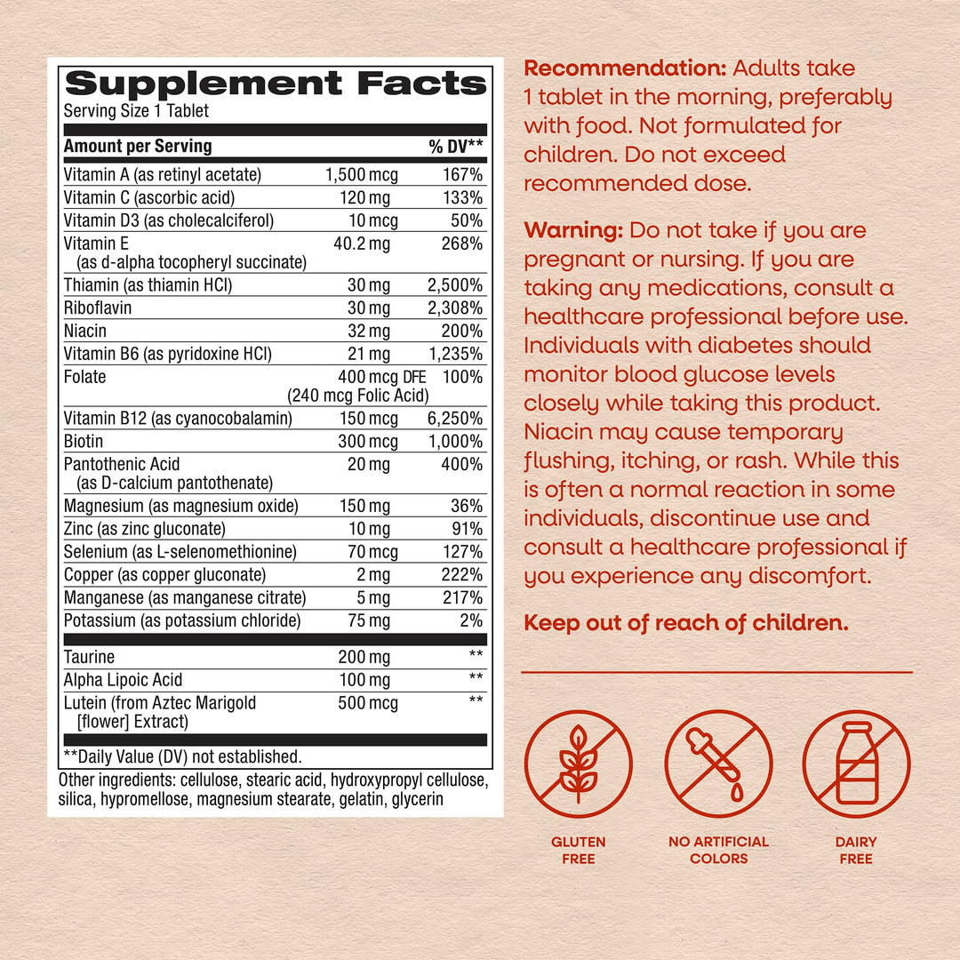 Alpha Betic Diabetic Multivitamin, 30 Count