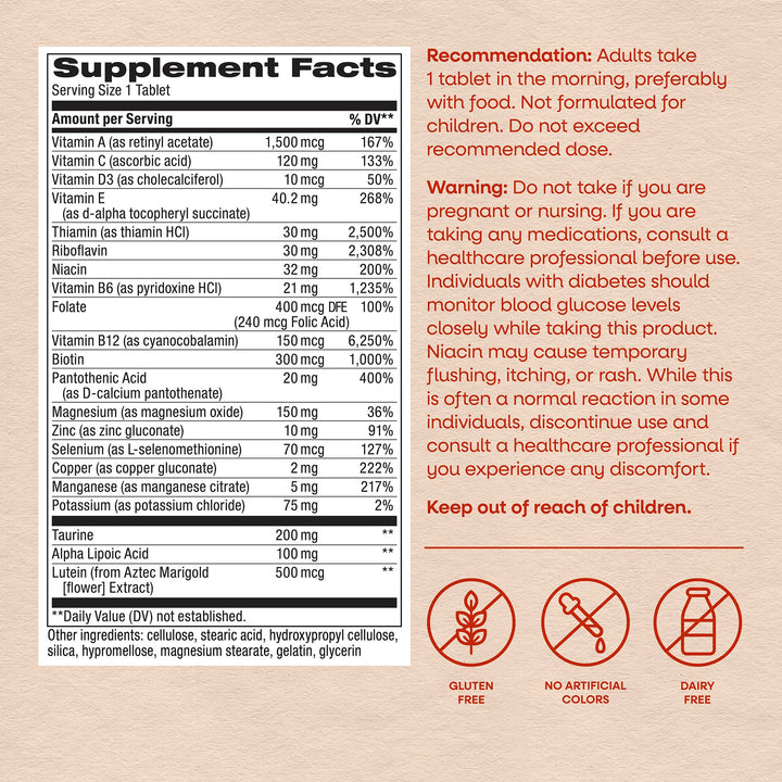 Alpha Betic Diabetic Multivitamin, 30 Count