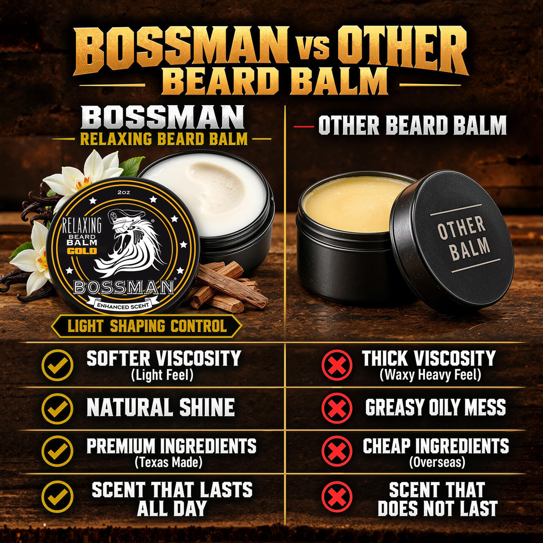 Bossman Relaxing Beard Balm, Gold