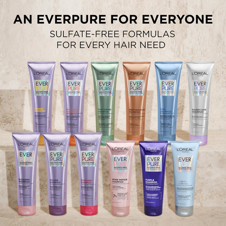 L'OREAL PARIS EverStrong Thickening Sulfate Free Shampoo and Conditioner Kit, 8.5 fl oz