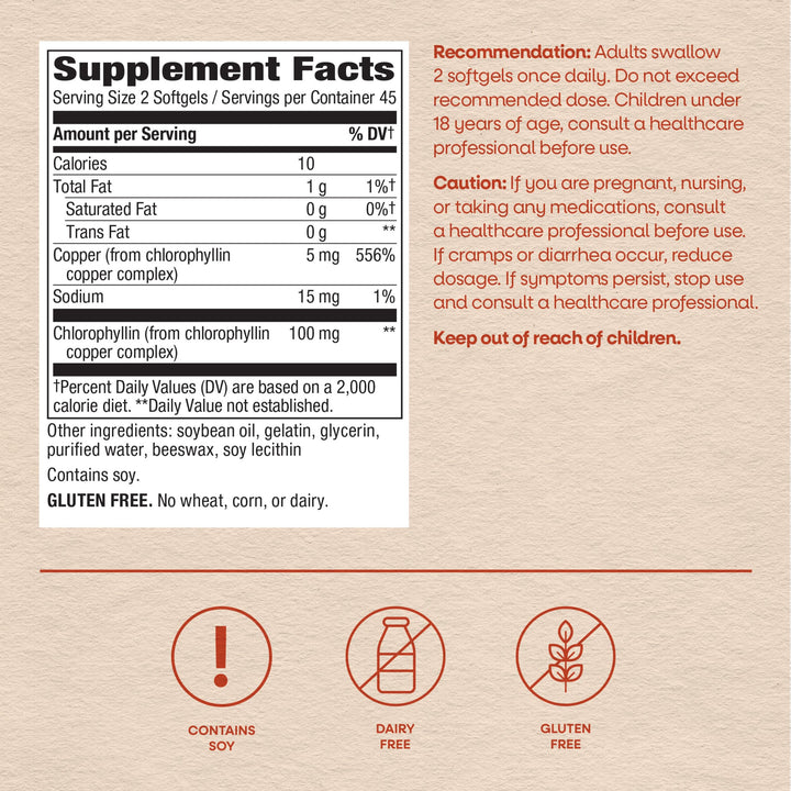 Nature's Way Chlorofresh Chlorophyll Concentrate Softgels, 90 Count