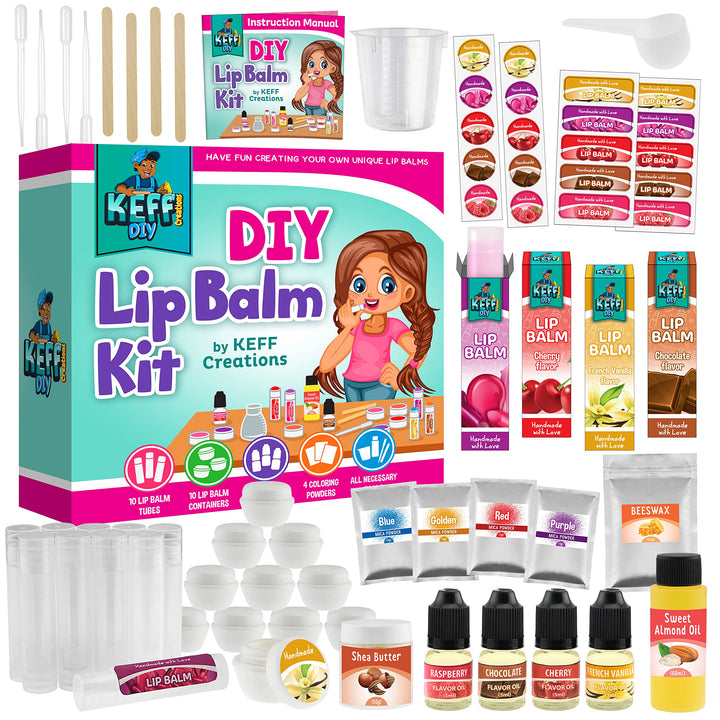 KEFF Lip Balm Making Kit, 51 Count