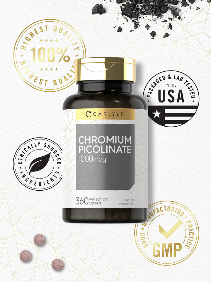 Carlyle Chromium Picolinate, 1000 mcg, 360 Count