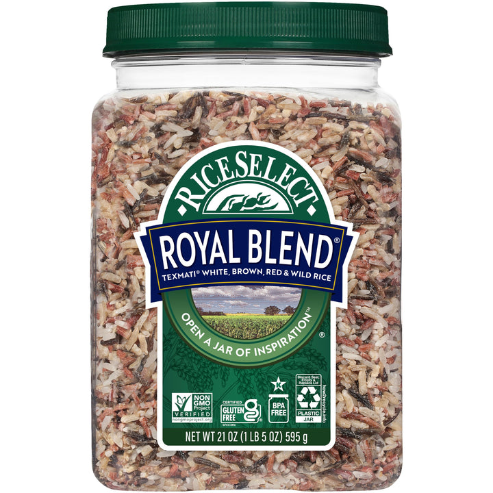 RiceSelect Royal Blend Rice, Texmati White Brown Wild Red, 21 oz