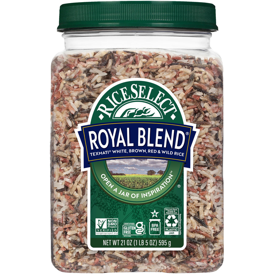 RiceSelect Royal Blend Rice, Texmati White Brown Wild Red, 21 oz