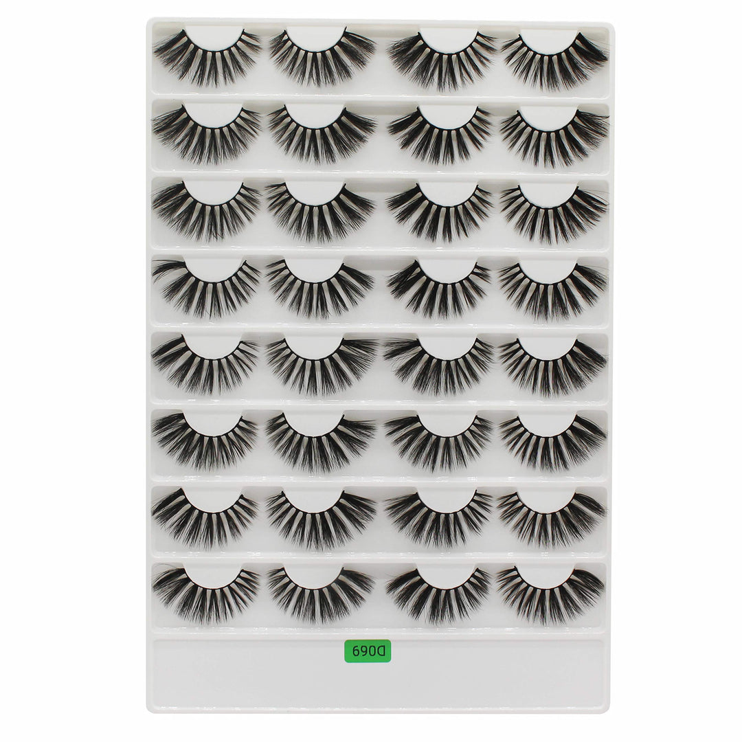 Vayator 3D Mink False Eyelashes, D069, 16 Pairs