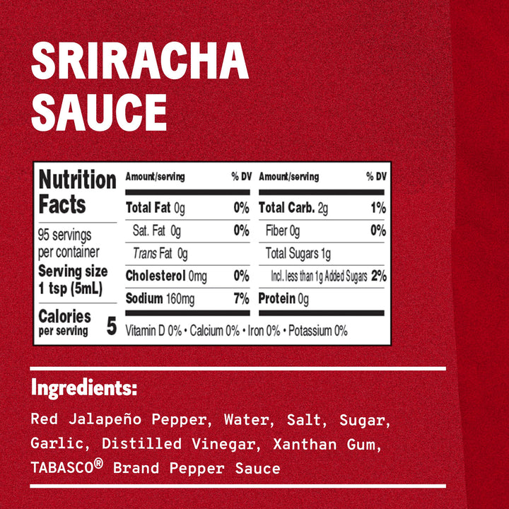Tabasco Sriracha Sauce, 566 g