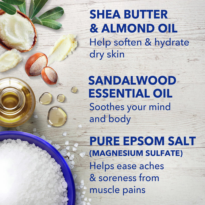 Dr Teal's Epsom Salt Magnesium Soak, Shea Butter & Almond Oil, 3 lb
