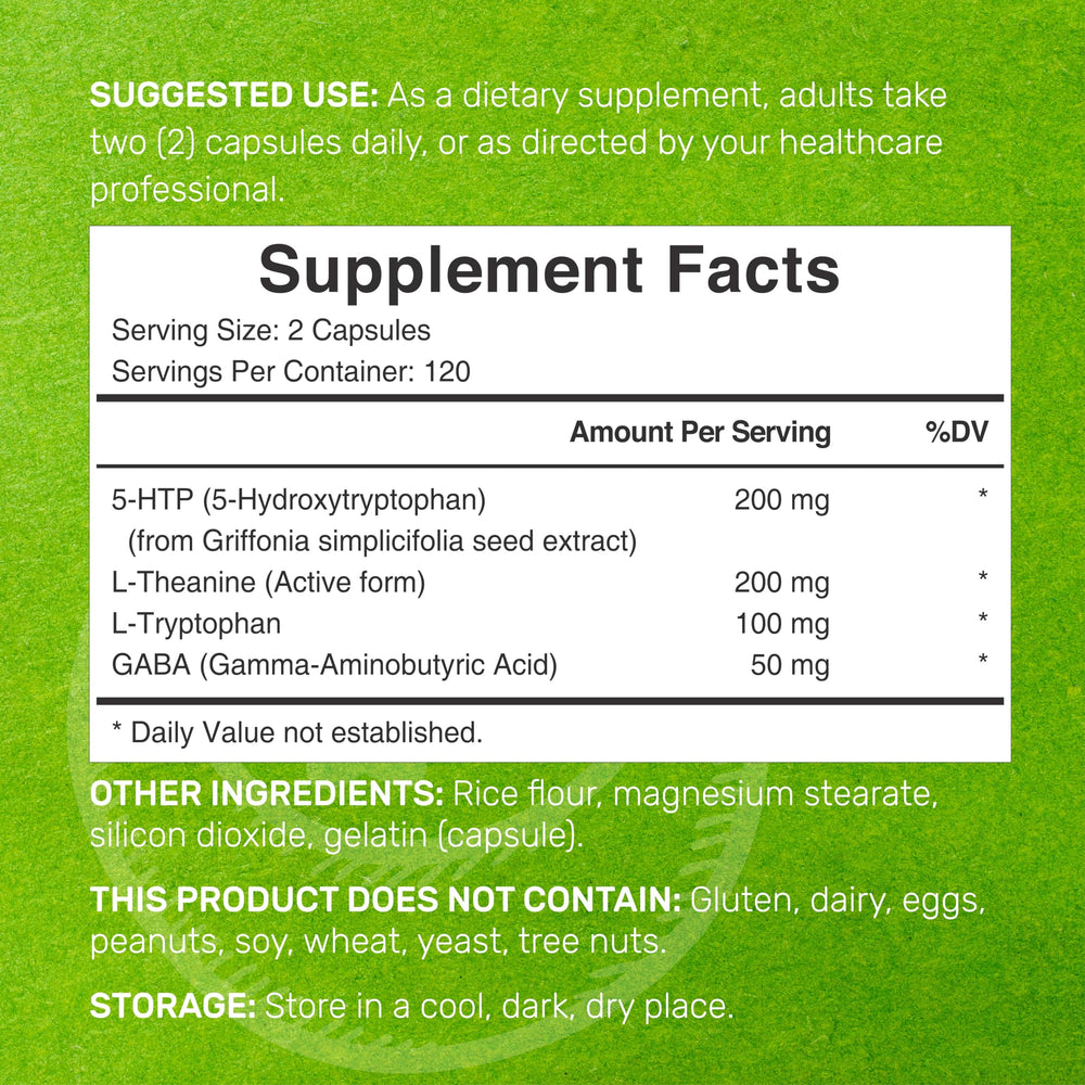 Eagleshine Vitamins 5-HTP Capsules, 200 mg, 180 Count
