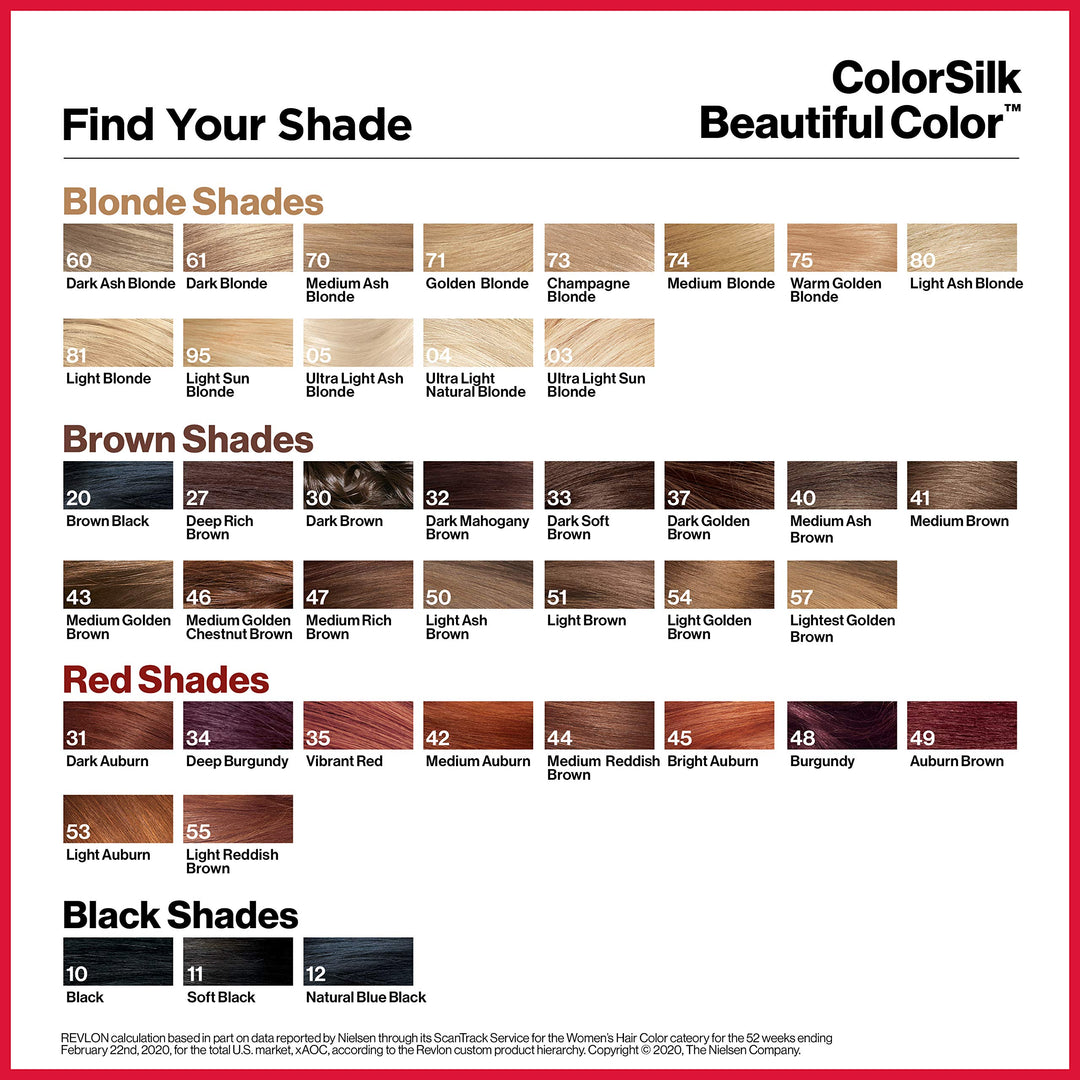 REVLON Colorsilk Beautiful Color Permanent Hair Color, 70 Medium Ash Blonde