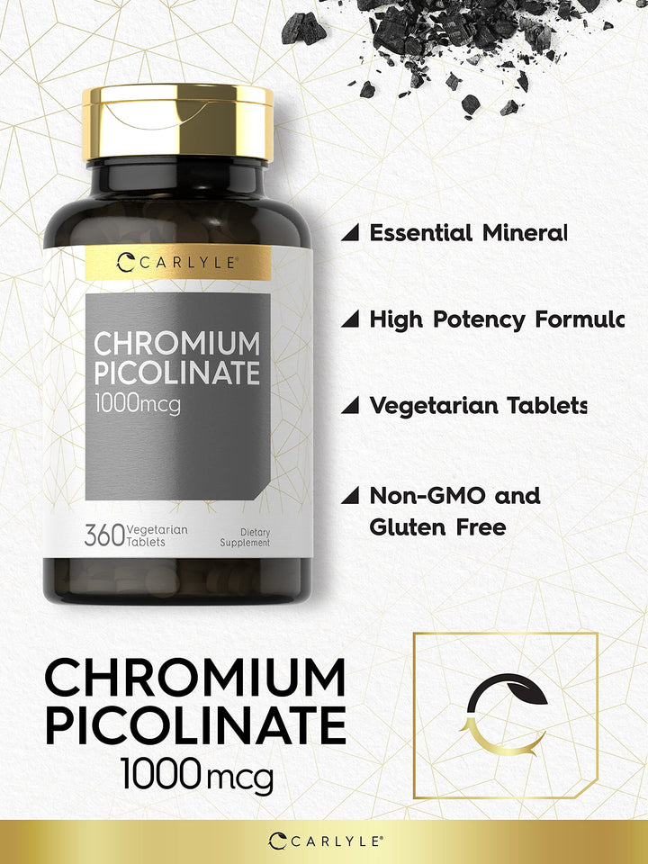 Carlyle Chromium Picolinate, 1000 mcg, 360 Count