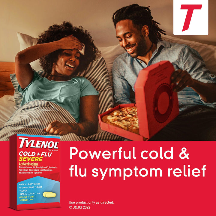 Tylenol Cold + Flu Severe Caplets, 24 Count
