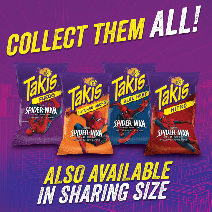 Takis Mini Rolled Tortilla Chips, Fuego, 25 Count