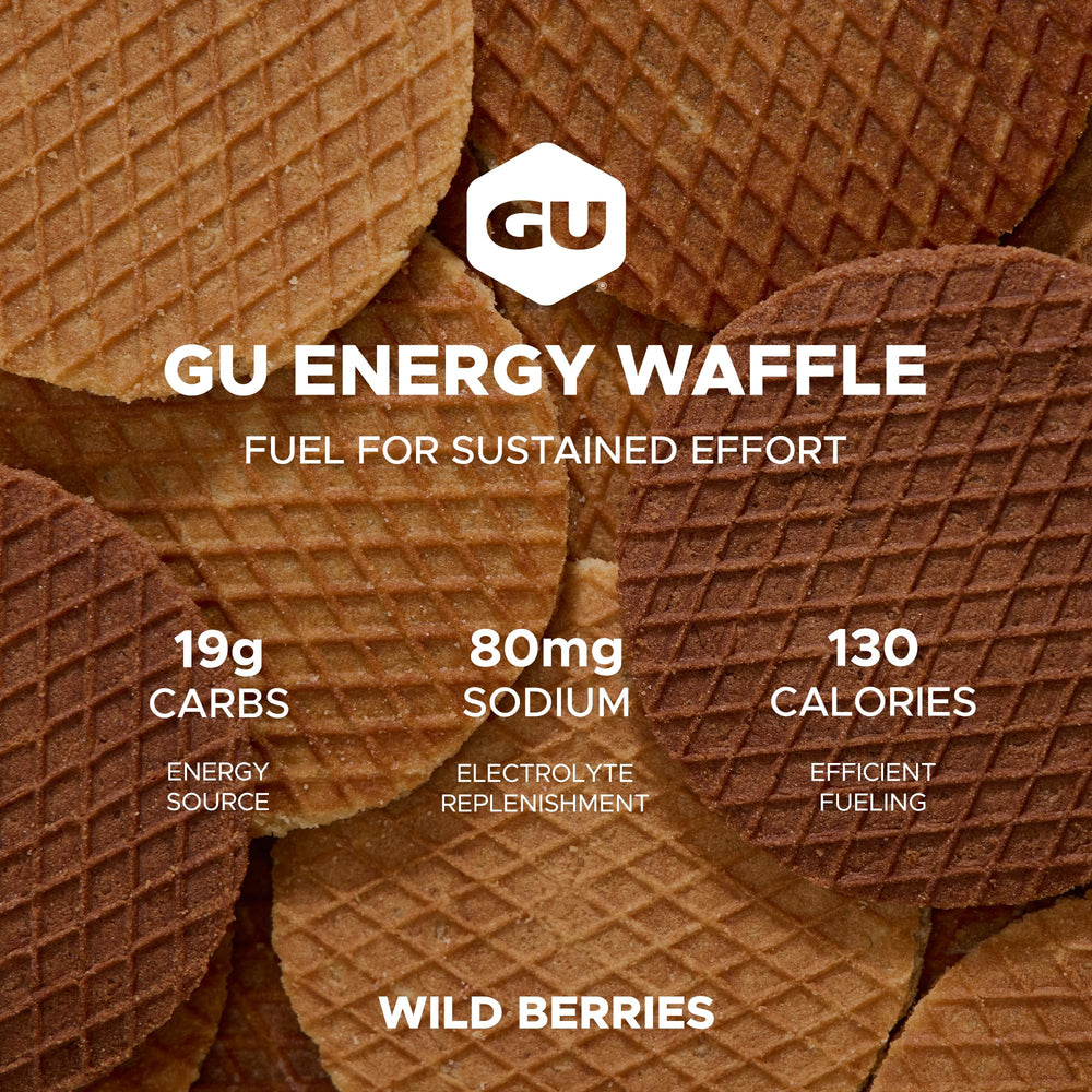 GU Energy Stroopwafel Sports Nutrition Waffle, Gluten Free Wild Berry, 16 Count