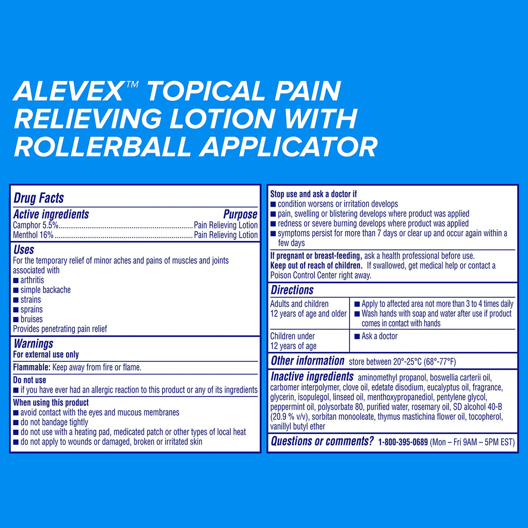 Aleve Topical Pain Relief Lotion, 2.5 oz