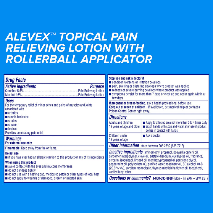 Aleve Topical Pain Relief Lotion, 2.5 oz