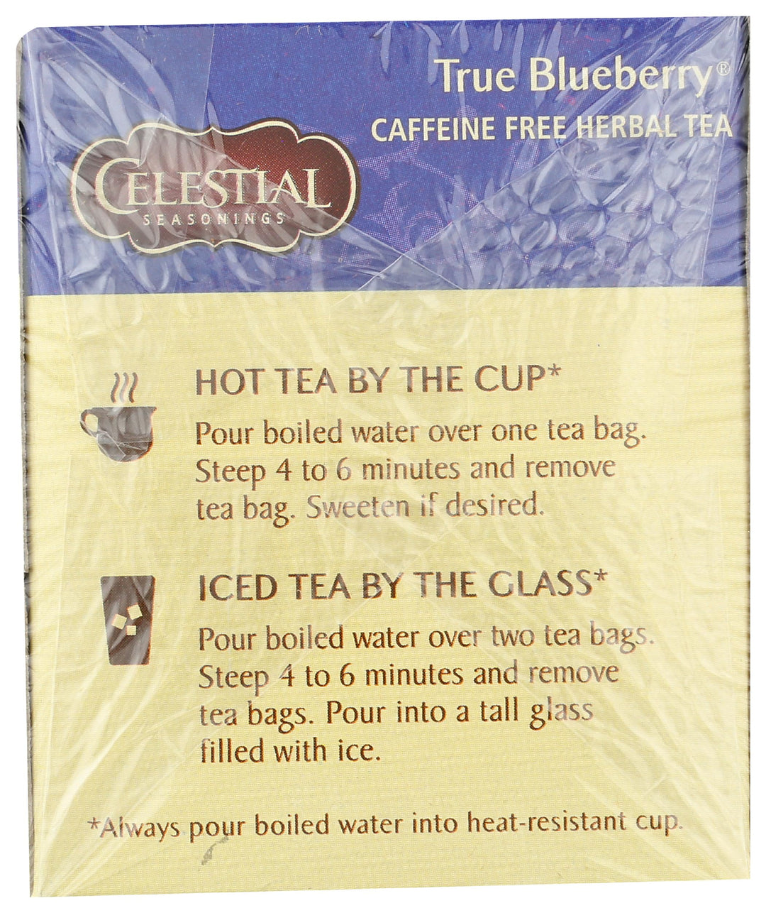 Celestial Seasonings True Blueberry Herbal Tea, 20 Count, 1.6 oz